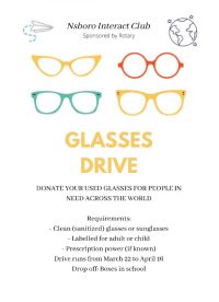 NSBORO Interact Glasses Drive flyer