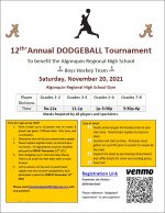 Dodgeball tournament flyer
