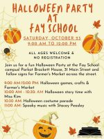 Library Halloween Party flyer