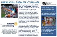 Rotary flyer Pumpkin Stroll 2021