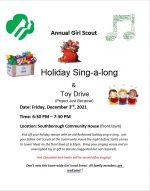 Girl Scout Singalong flyer