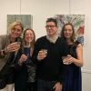 Apothecary Artists opening, L-R Chelsea Bradway, Catherine Weber, Patrick Steele, and Emily van Nort (from their Facebook page)