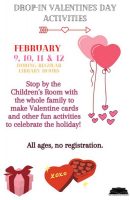 Drop in Valentines Activities flyer
