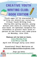 Creative Writing Club flyer