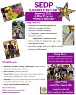 SEDP Summer Fun Club flyer