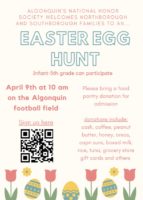 ARHS NHS Egg Hunt flyer