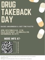 Drug takeback day flyer