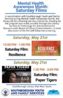 Mental Health Awareness Saturday Films flyer