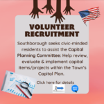 Volunteer recruitment flyer for Capital Planning Committee
