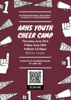ARHS Cheer Camp flyer