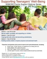 NSBORO Teen - Family Support Webinar Series flyer