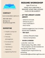 Resume workshop flyer