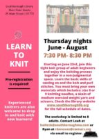 flyer Learn to Knit