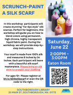 Silk Scarf painting flyer