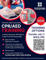CPR classes flyer
