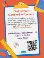 Crafternoon Clipboard flyer