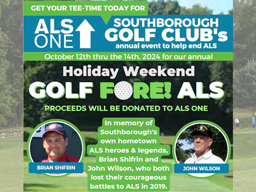 Reminder: Book your time to “Golf Fore ALS” this weekend – My Southborough