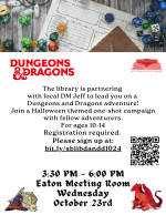 D&D library flyer