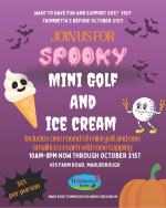 spooky mini golf fundraiser