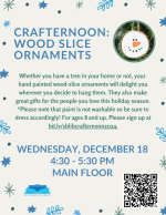 crafternoon wood ornaments flyer