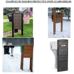 EXAMPLES OF MAILBOX PROTECTIVE SNOW GUARD SHIELDS from DPW Mailbox replacement policy