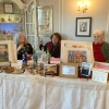 Janice Hunter's, Audrey Kracke-Lambert's and Michelle Currie's table at 2024 Art & Gift Sale photo by Beth Melo