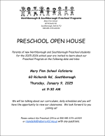 Preschool Open House flyer