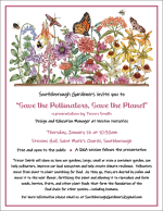 Save the Pollinators, Save the Planet flyer Jan 16