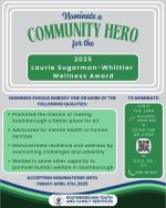 The 2025 Laurie Sugarman-Whittier Award flyer